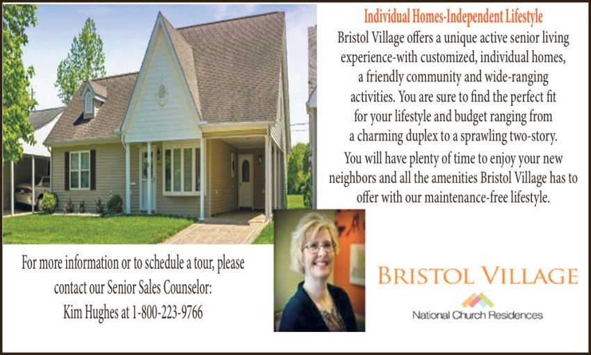 Individual HomesIndependent Lifestyle, Bristol Village, Waverly, OH