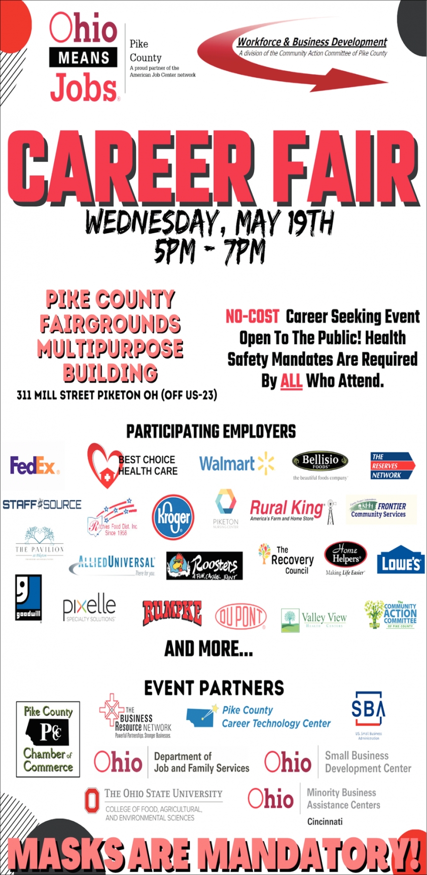 Career Fair, `Pike County Fairgrounds Multipurpose Building - Career Fair