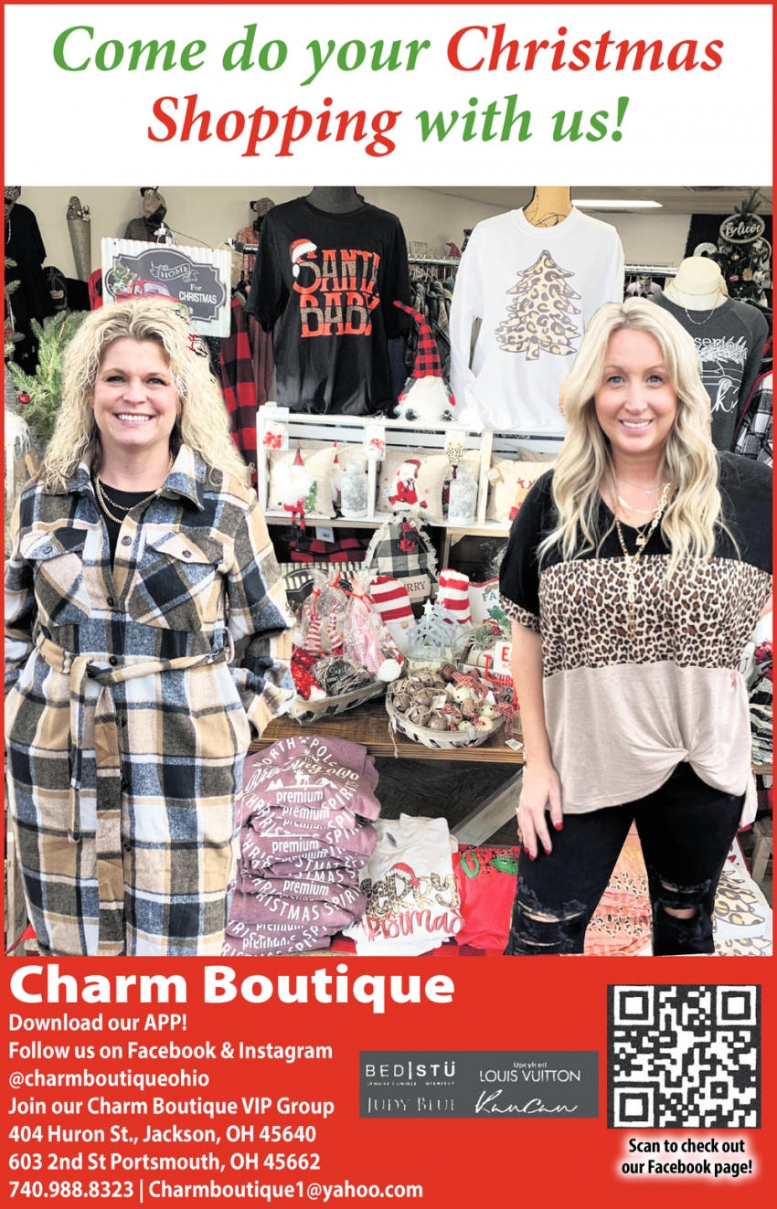 Come Do Your Christmas Shopping with Us Charm Boutique