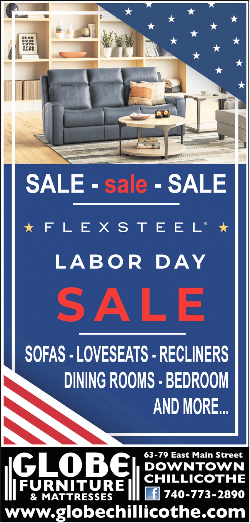 Labor Day Sale, Globe Furniture & Mattresses, Chillicothe, OH