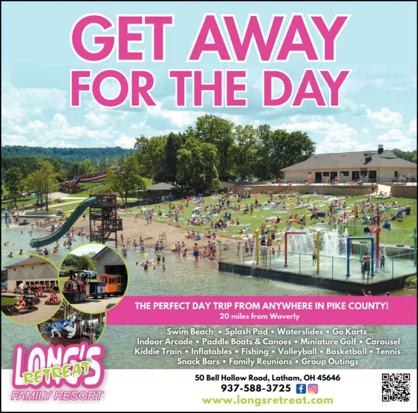 Get Away For The Day, Long's Retreat Family Resort, Latham, OH